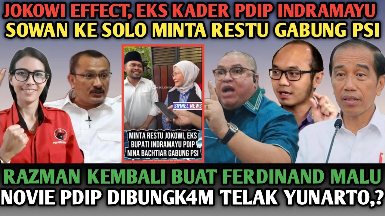 JOKOWI EFFECT !! EKS KADER PDIP SOWAN KE SOLO GABUNG PSI, 0CEHAN NOVIE PDIP DIBUNGK4M TELAK YUNARTO
