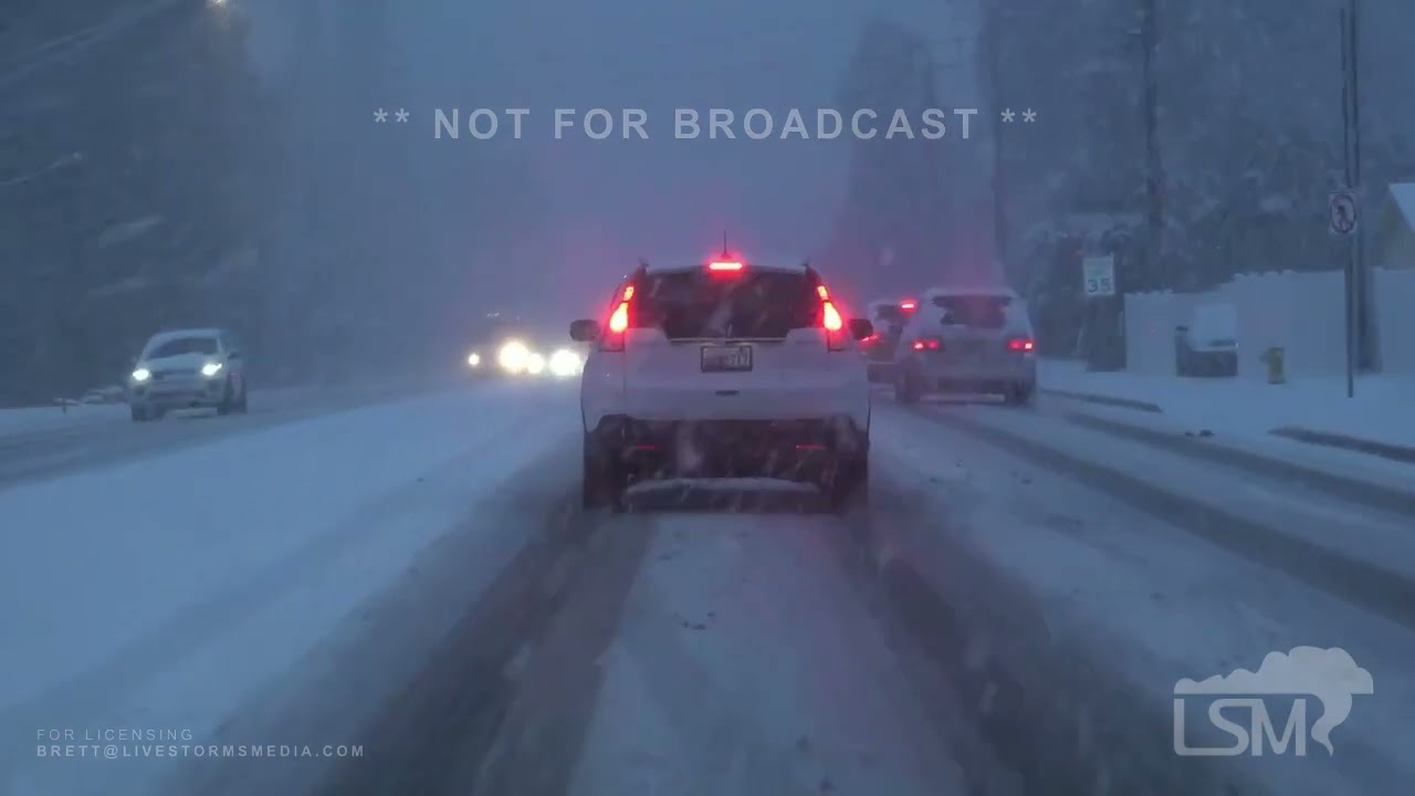 02-22-2023 Lake Stevens, WA  - Lowland Snow Impacts Commute - Stuck Vehicles - Plow