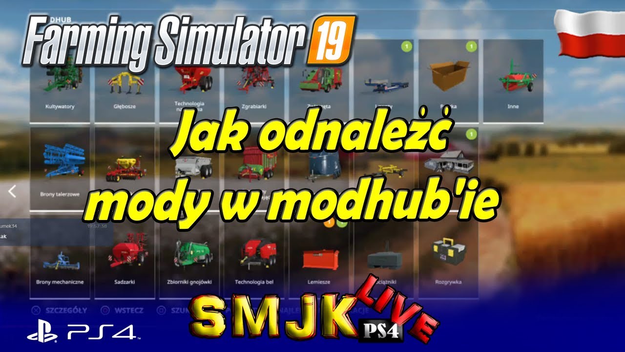 Jak dodać wszystkie mody z modhuba na konsoli Farming Simulator 19 i 22 PS4 Pro PL
