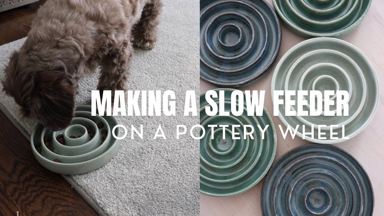 making a slow feeder for my doggie on a pottery wheel