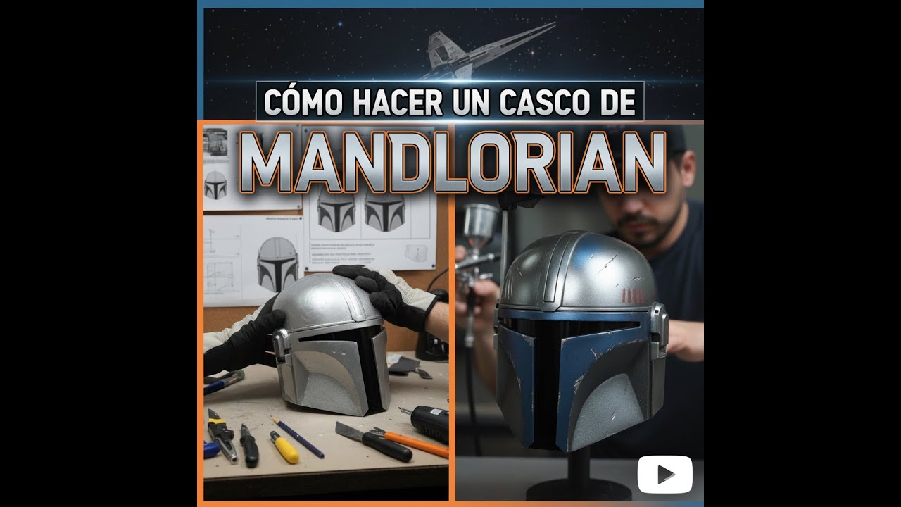 TUTORIAL C&Oacute;MO HACER UN CASCO DE MANDALORIAN  para este HALLOWEEN 2025