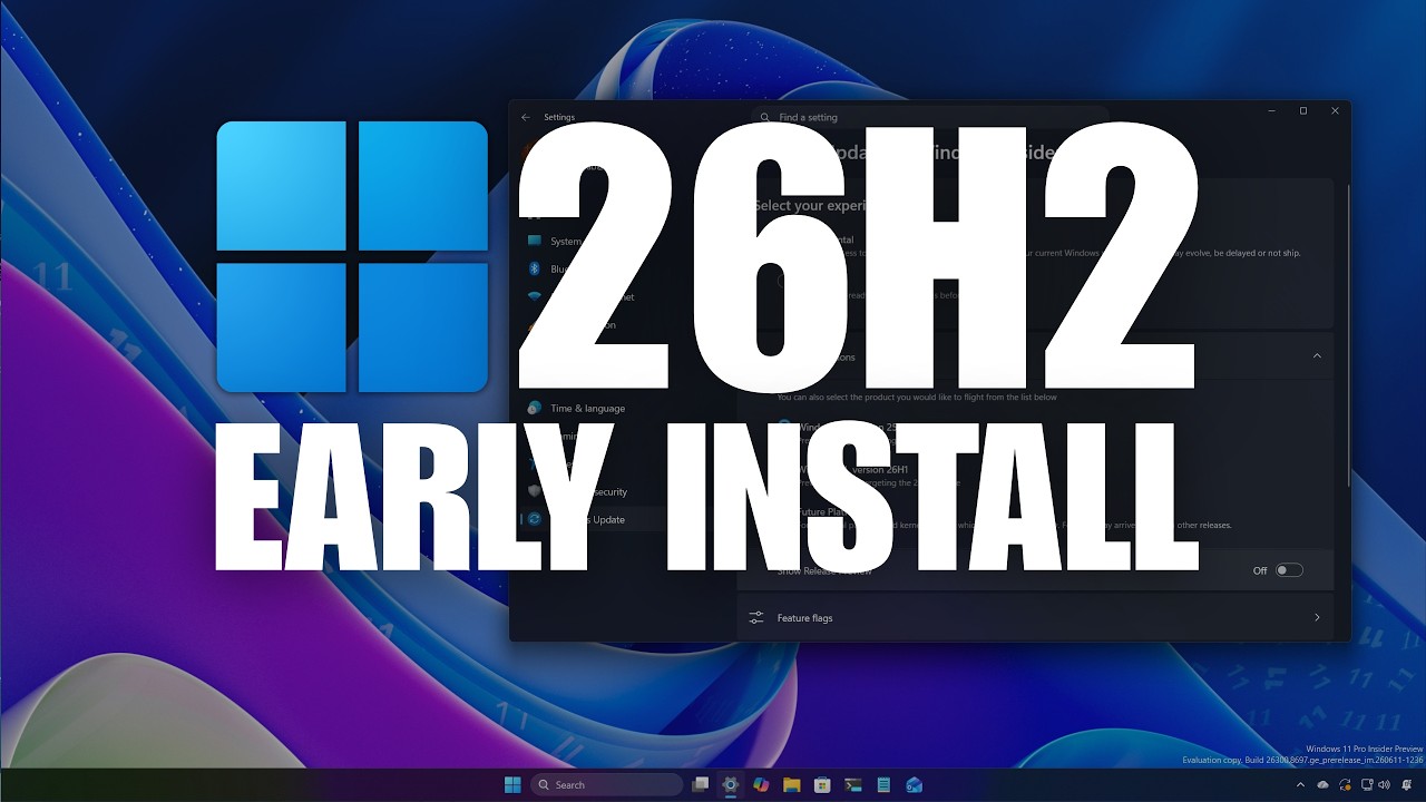 Windows 11 26H2: Ранняя установка &mdash; ВАШЕ ПОЛНОЕ руководство, пошагово!