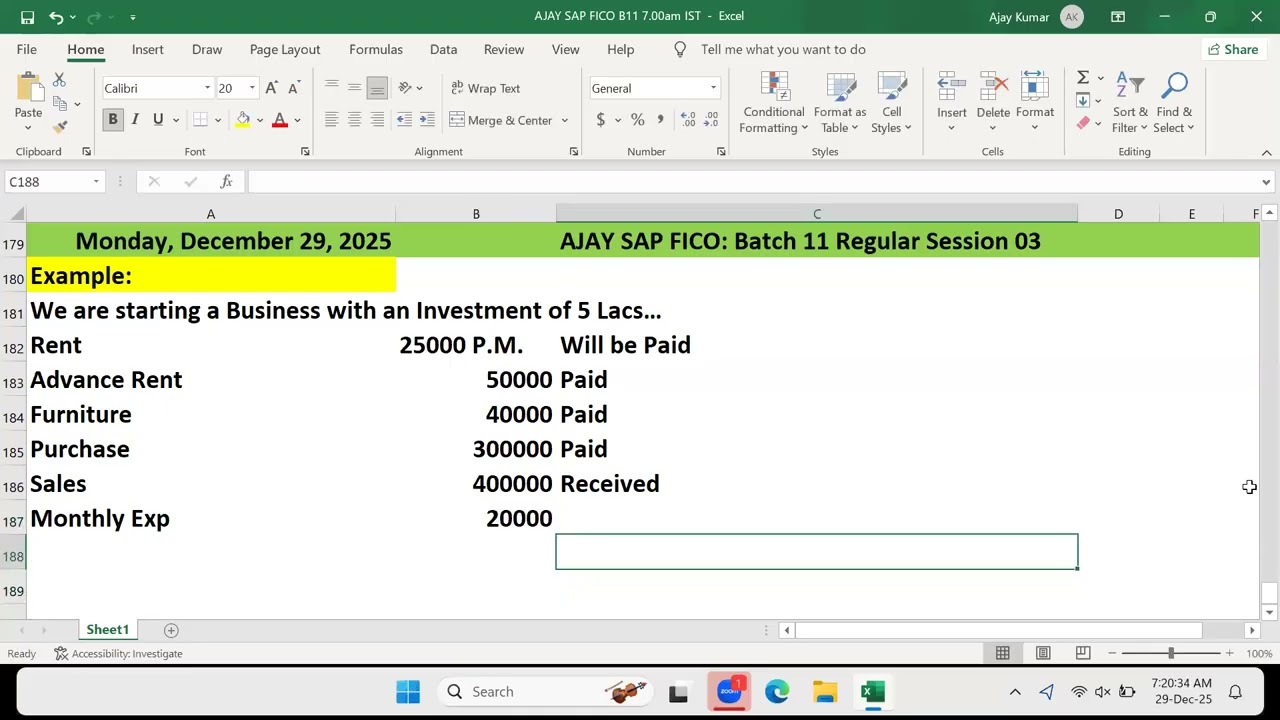 BATCH 11 SAP S4 HANA FICO Regular Session 03: Business Process Accounting