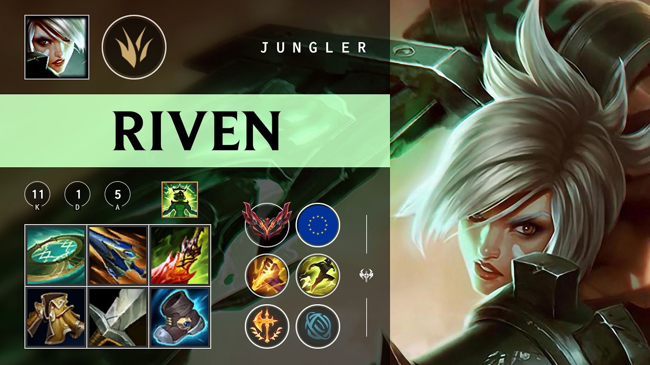 Riven Jungle vs Shaco - EUW Grandmaster Patch 26.06
