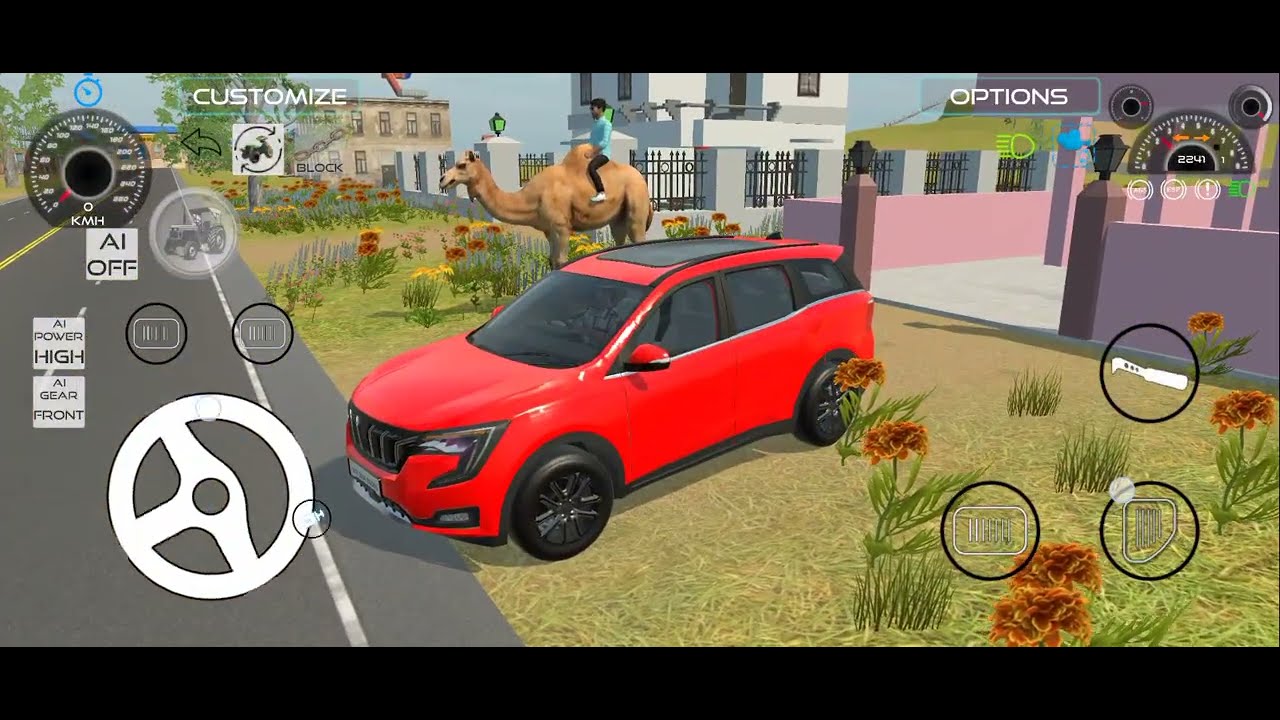 Car gaming driving village 🐫 accident 🦌#automobile android mobile//editing car 