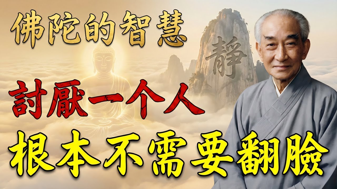 南懷瑾：讨厌一个人，不用翻脸，最好的处理方式藏在这“三句话”里。这是佛陀开示！#南懷瑾 #人生感悟 #禅意生活 #佛法智慧 #修行 #情感 #傳統文化