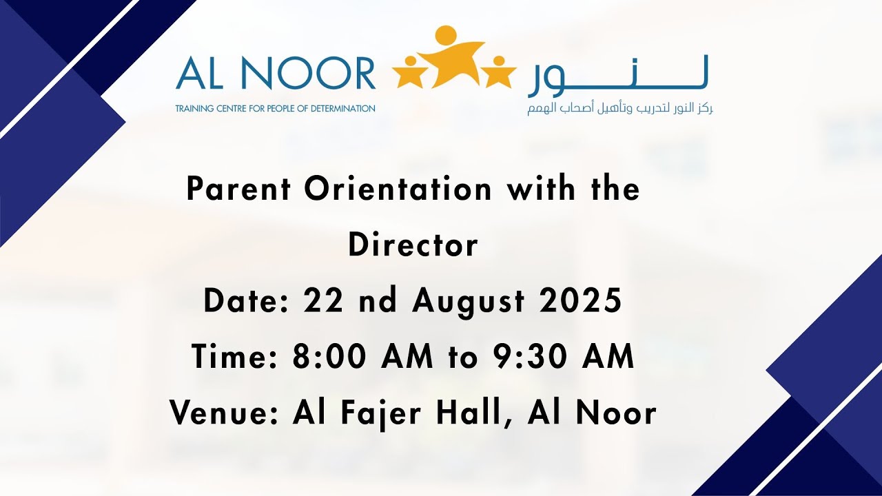 Parent Orientation with the Director