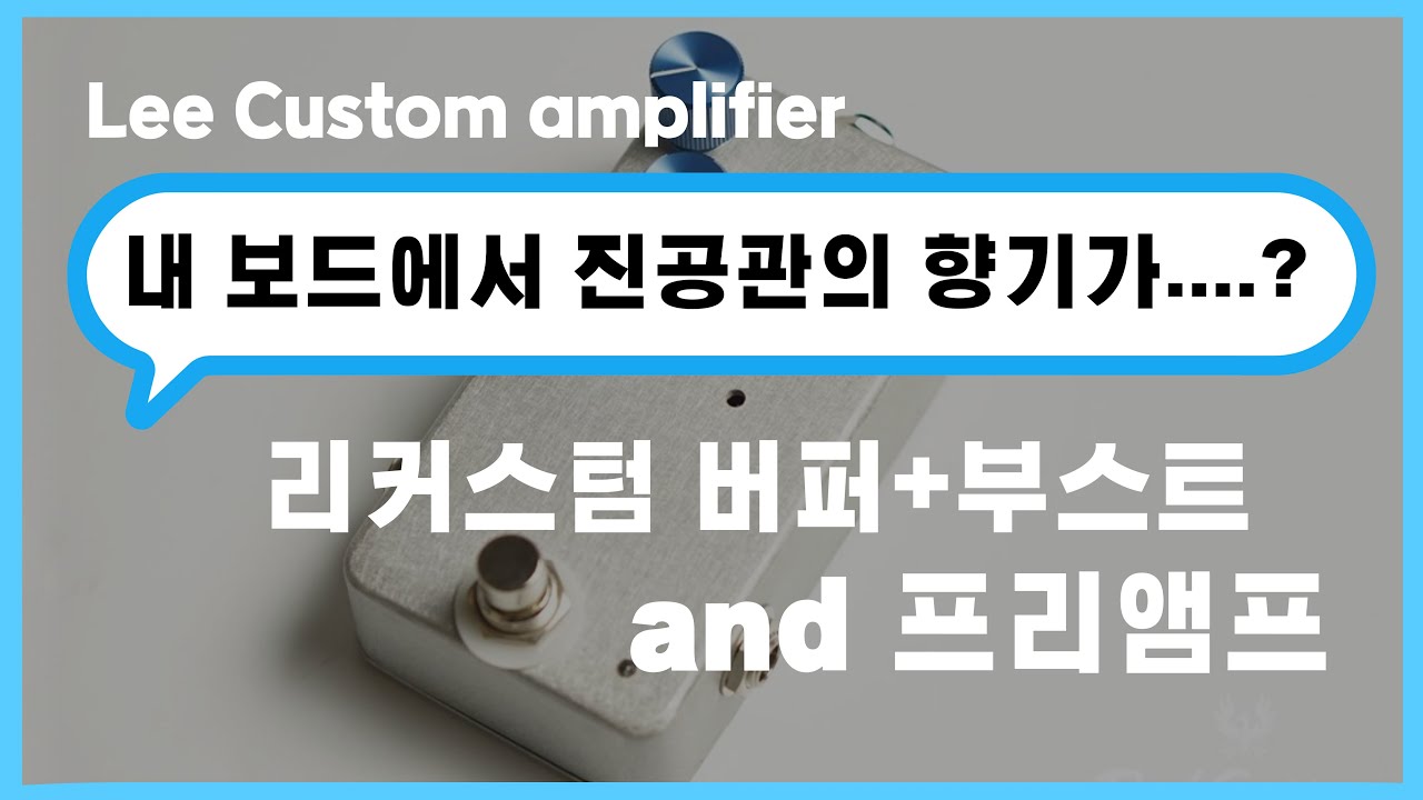 리커스텀 버퍼+부스트 & 프리앰프 전격 리뷰!  | Lee Custom amplifier |