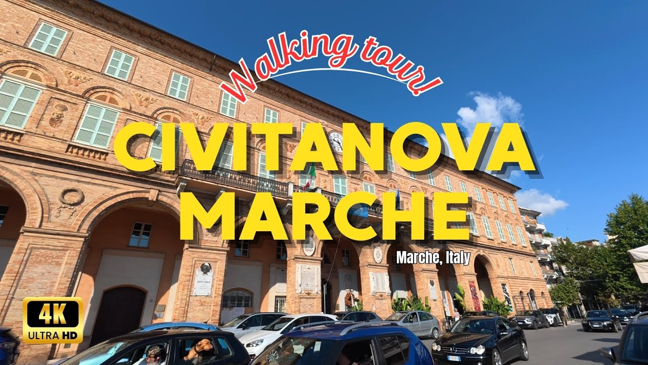 WALKING TOUR CIVITANOVA MARCHE 🇮🇹 with music! | Sunny Market Day & Seaside Promenade 4K