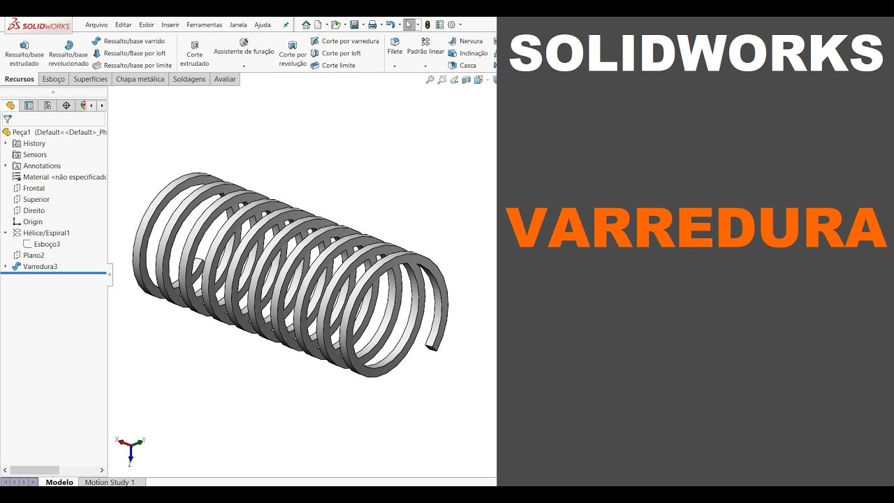 SOLIDWORKS | COMO FUNCIONA O RECURSO VARREDURA 