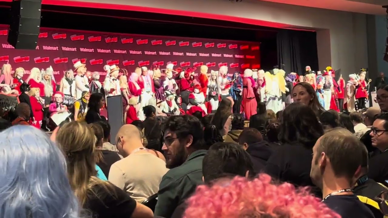 NYCC 2025: Hazbin Hotel - Pre-Panel Cosplay Line up on Stage