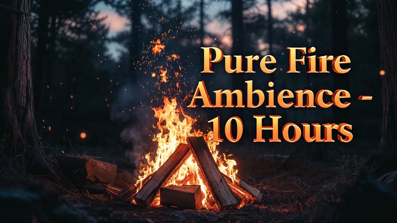 🔥 10 Hours Crackling Bonfire Sounds | Pure Fire Ambience NO MUSIC for Deep Sleep & Relaxation