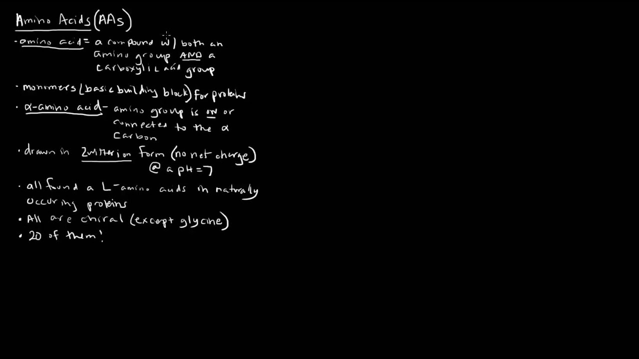 Amino Acids (Part 1 of 5) - Introduction