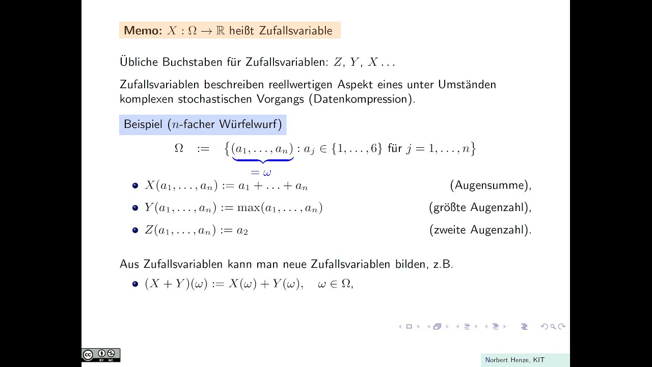 Zufallsvariablen (elementar)