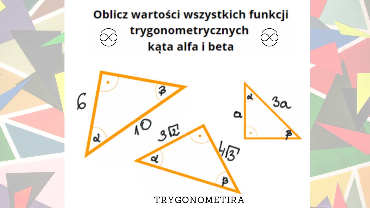 Oblicz wartości wszystkich funkcji trygonometrycznych kąta alfa i beta