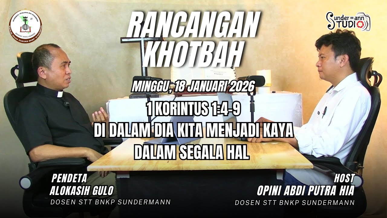 Rancangan Khotbah: Lala Wama'anö Huhuo ba Migu (1 Korintus 1:4-9) Minggu, 18 Jan 2025
