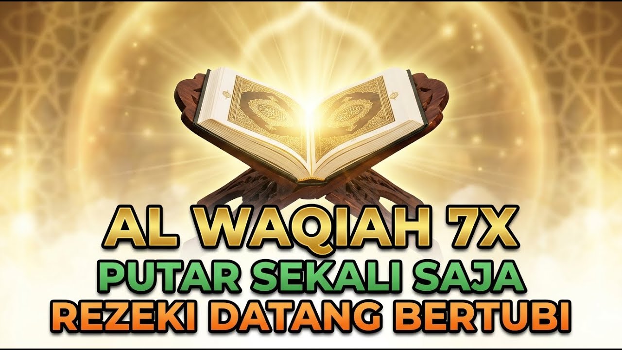 Dengar Al Waqiah 7X Sekali Saja Rezeki Datang Cepat Tak Terduga