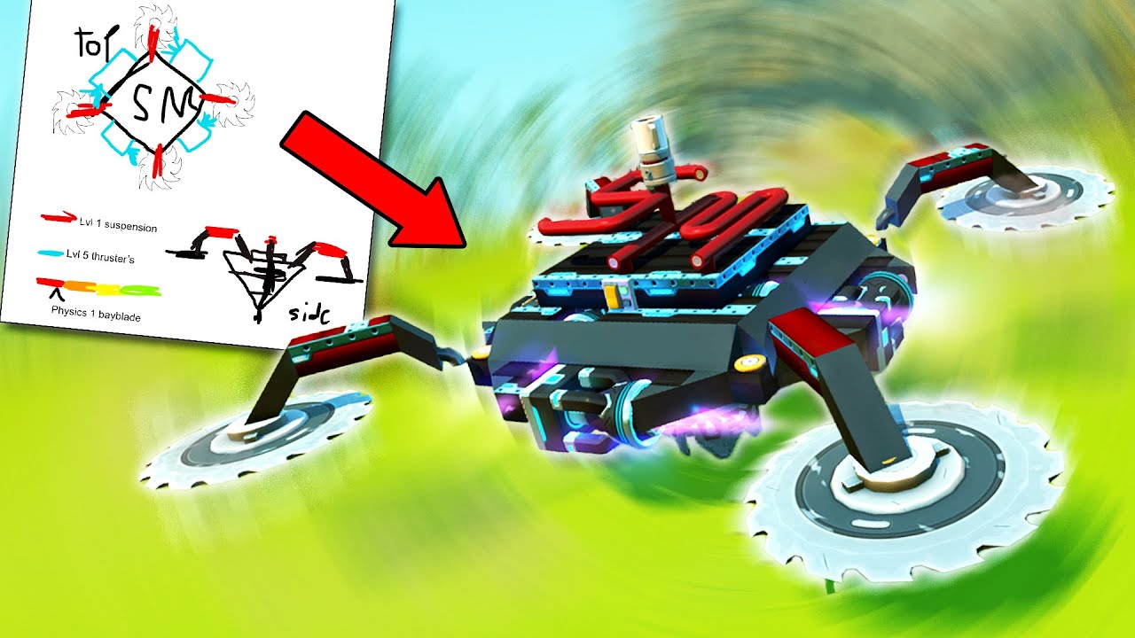 You Draw It, I Build It! MINIMUM PHYSICS BEYBLADE! [YDIB 13] - Scrap Mechanic Gameplay