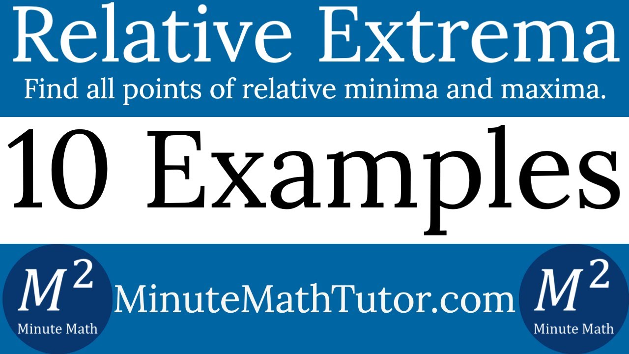 Relative Extrema | 10 Examples