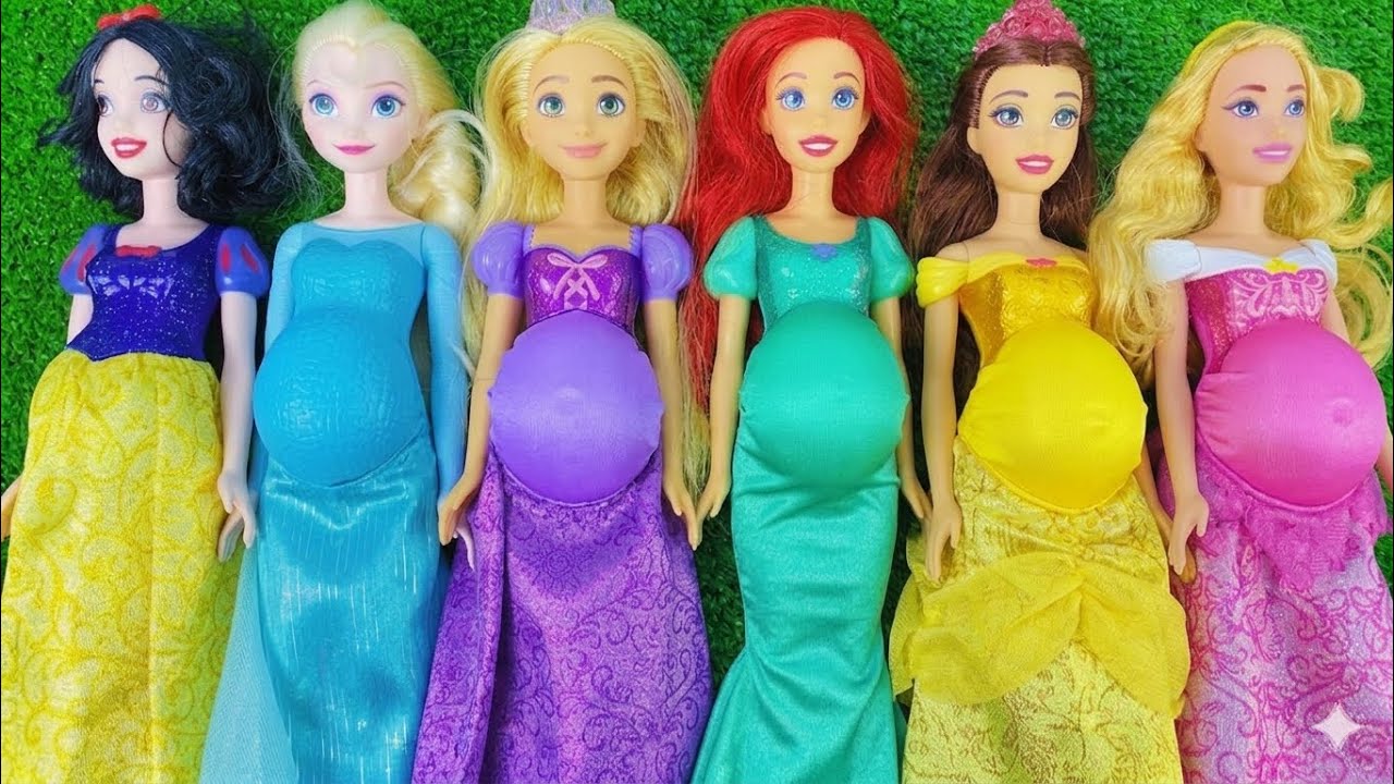 Cute Miniatures Pregnant Disney Princess Dolls Frozen ELSA & Annall! elsa satisfying unboxing