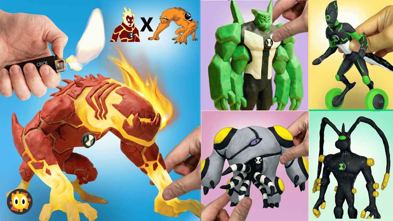 Making Ben 10 aliens fusion using clay｜ Ben10 Clay