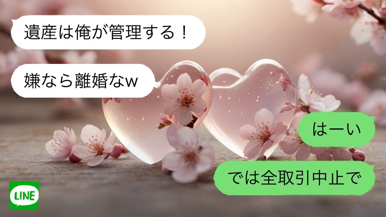 【LINE】私の正体を知らず遺産を狙った夫。即離婚後、彼の職場へ連絡した一言で全ての取引が止まった…