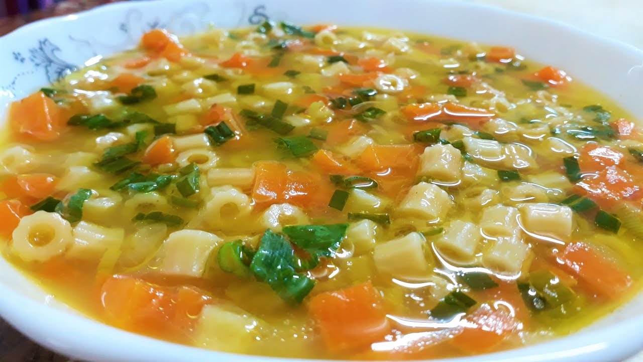 شوربة المعكرونة البسيطة والشهية
