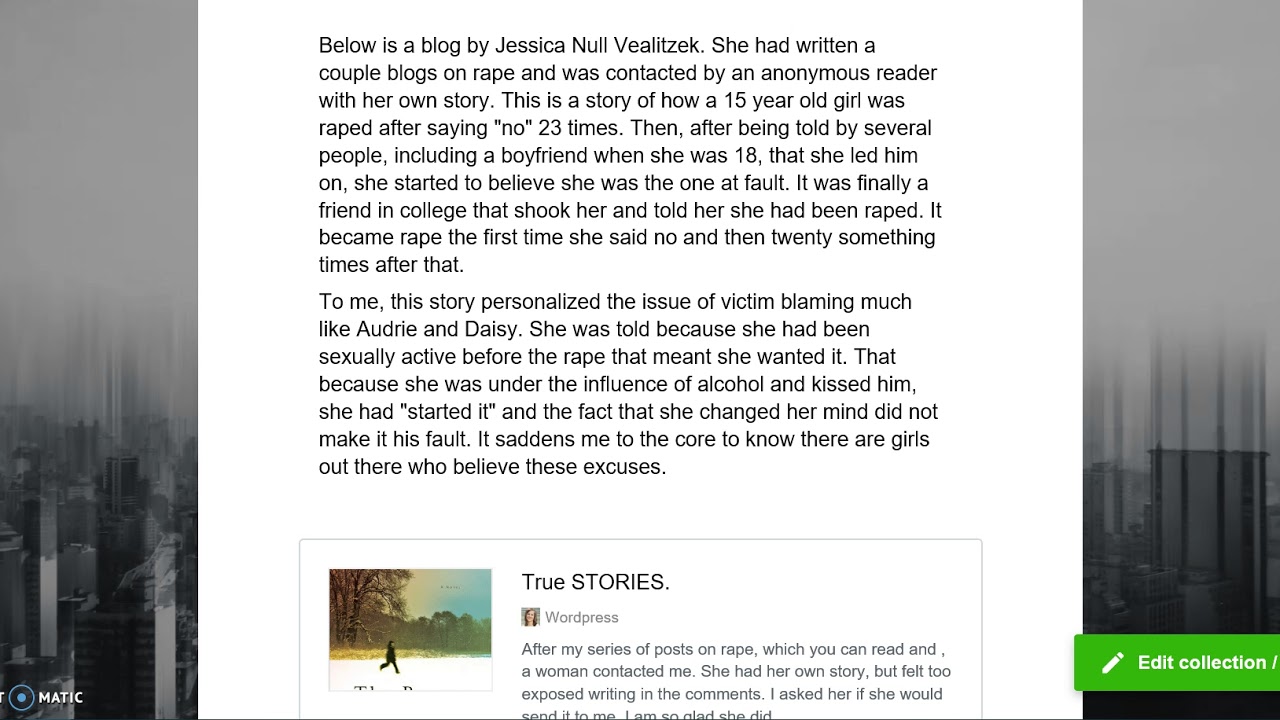 A Victim Blaming Culture
