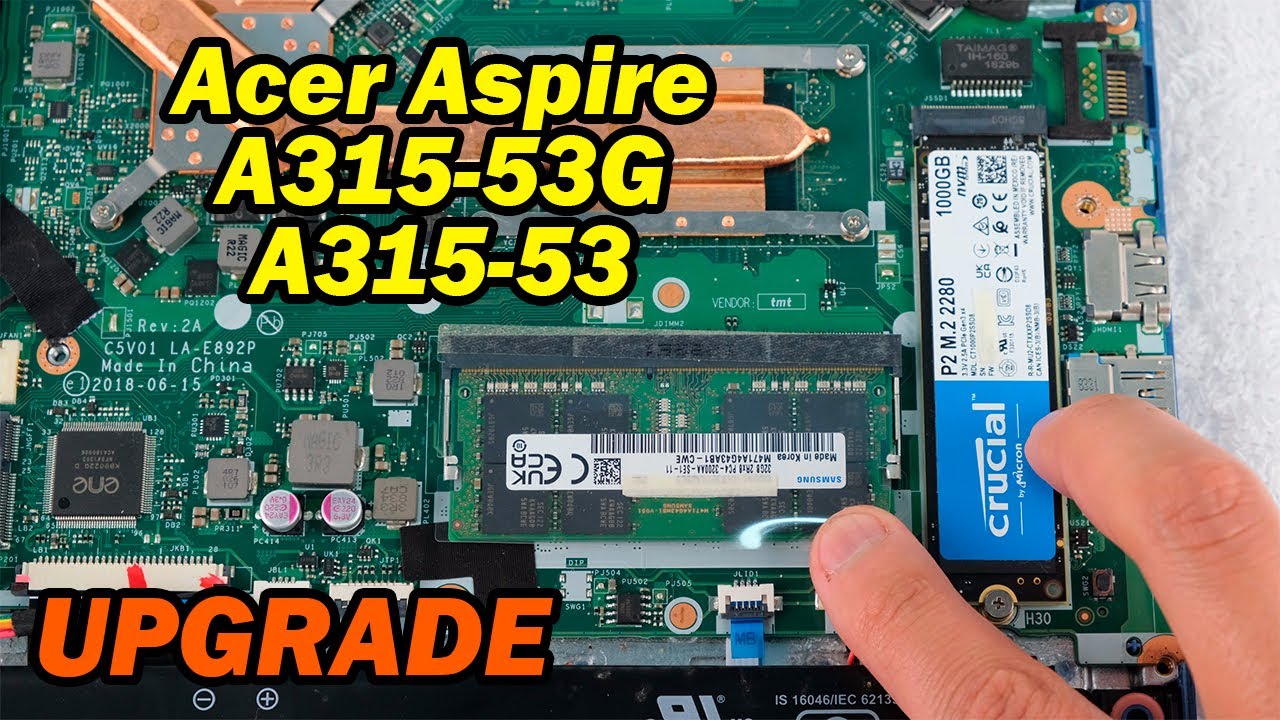 Обновление ноутбука💻Acer Aspire A315-53G/53 | Установите M.2, оперативную память и 2,5-дюймовый HDD
