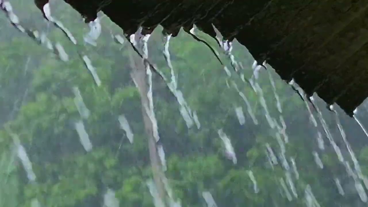 Звуки дождя для сна 🌧️ Сильный ливень на крыше — Попробуйте не уснуть (У вас не получится) (3 часа)