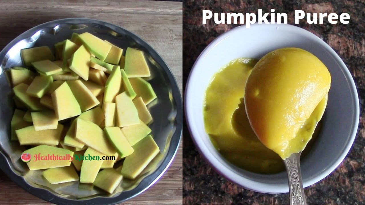 Quick Homemade Pumpkin Puree | 10 minutes pumpkin puree recipe for babies  | Healthically Kitchen
