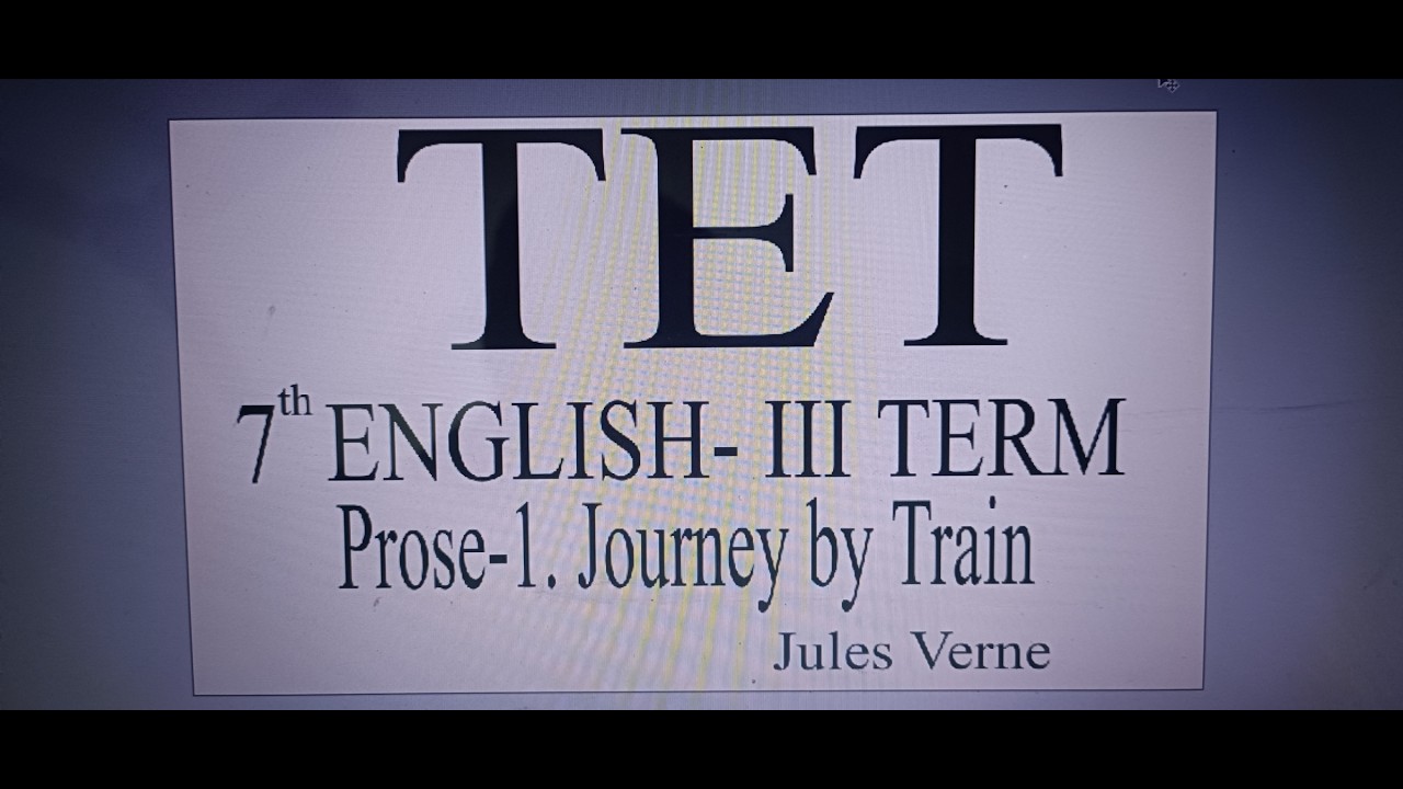 TET- MATERIAL - 7TH ENGLISH UNIT III PROSE 1-OBJECTIVE TYPE QUESTIONS