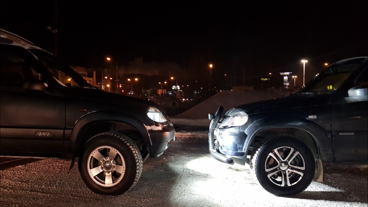 Шевроле Нива, Land Cruiser, Pajero и УАЗ Патриот по снежной целине #шевроленива