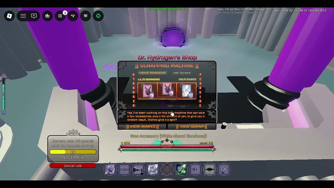 Dr. Hydrogen 02/16/2026 Soul Society (look description)