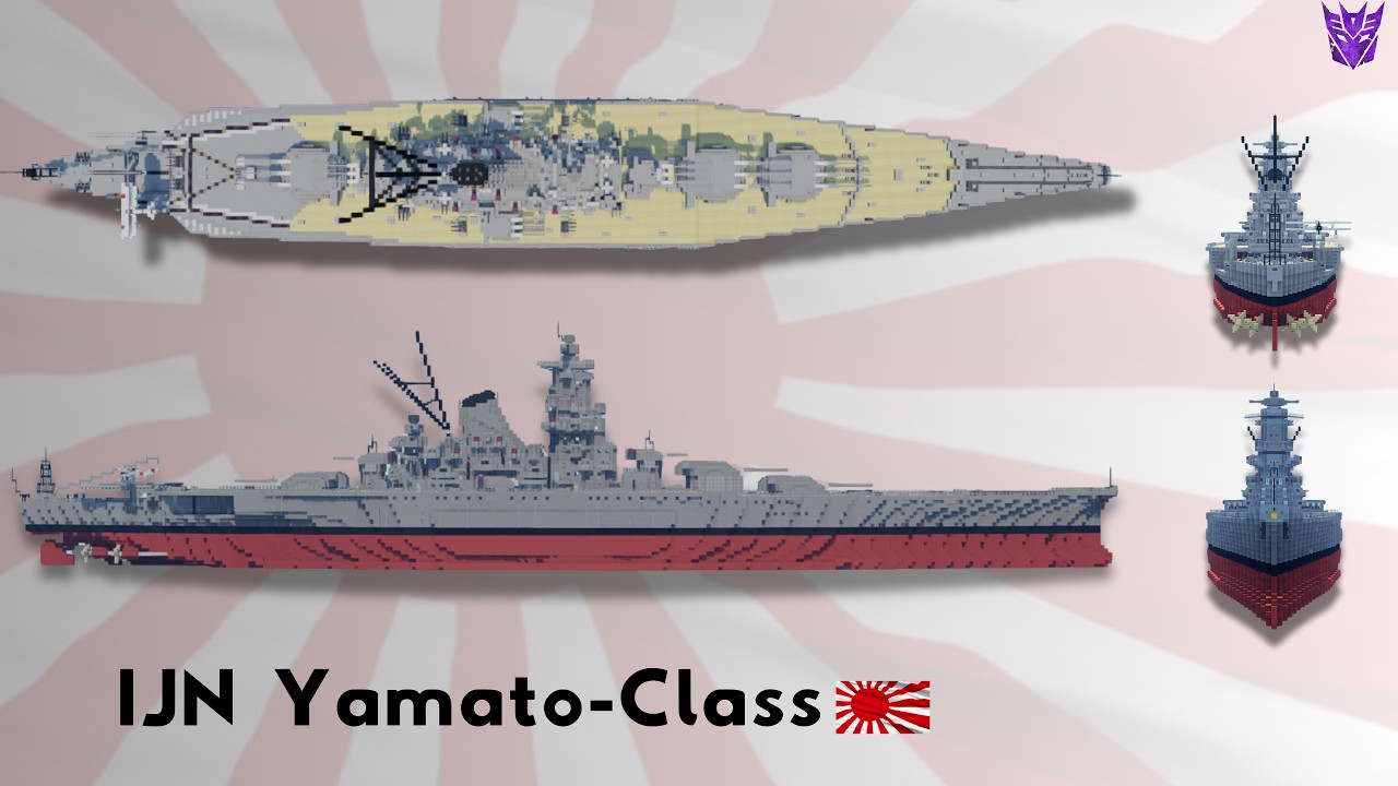 IJN Yamato Minecraft animation 