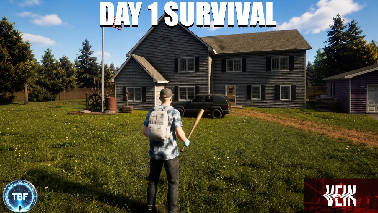 Day 1 Survival in one of the best open world survival games! | Vein 01 in Update 0.024