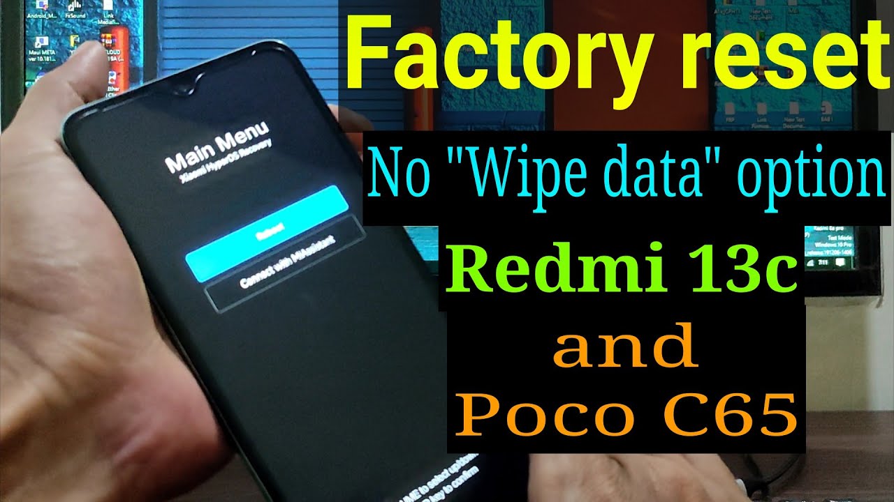 Factory reset Redmi 13c / Poco C65 || Hard reset Poco C65 / Redmi 13c No wipe data option