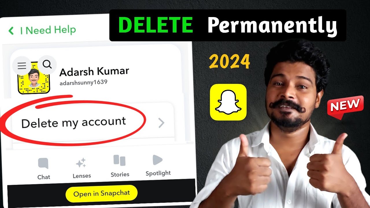 Delete Snapchat Account 2024 👍🏻| How To Delete Snapchat Account Permanently