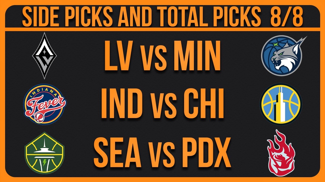 WNBA Picks Today Saturday 8/8/26 | FREE WNBA Best Bets & Predictions