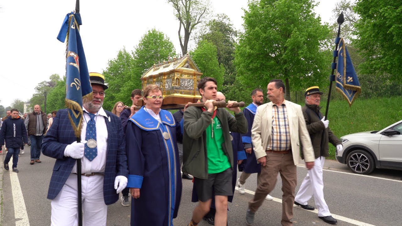 Procession Sainte Rolende Gerpinnes centre 2023 Premier tour