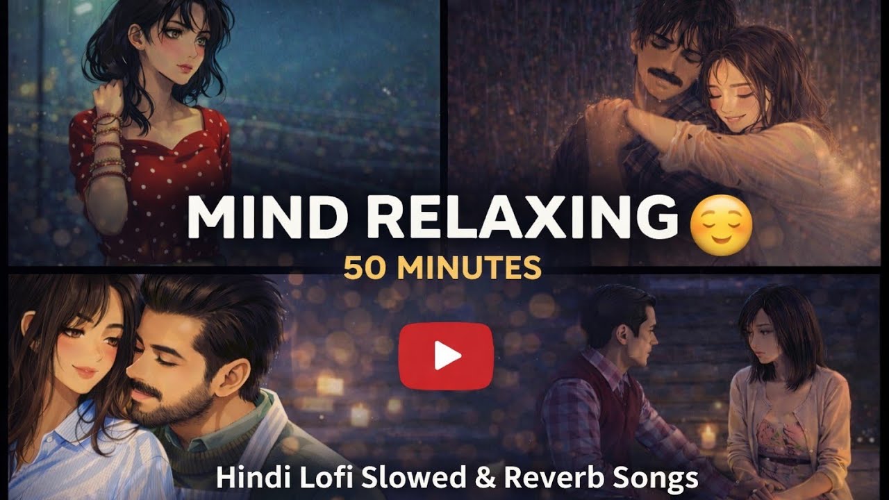 Mind Relaxing 😌 50 Minutes | Hindi Lofi Slowed & Reverb Songs | Late Night Love Vibes 🌙✨