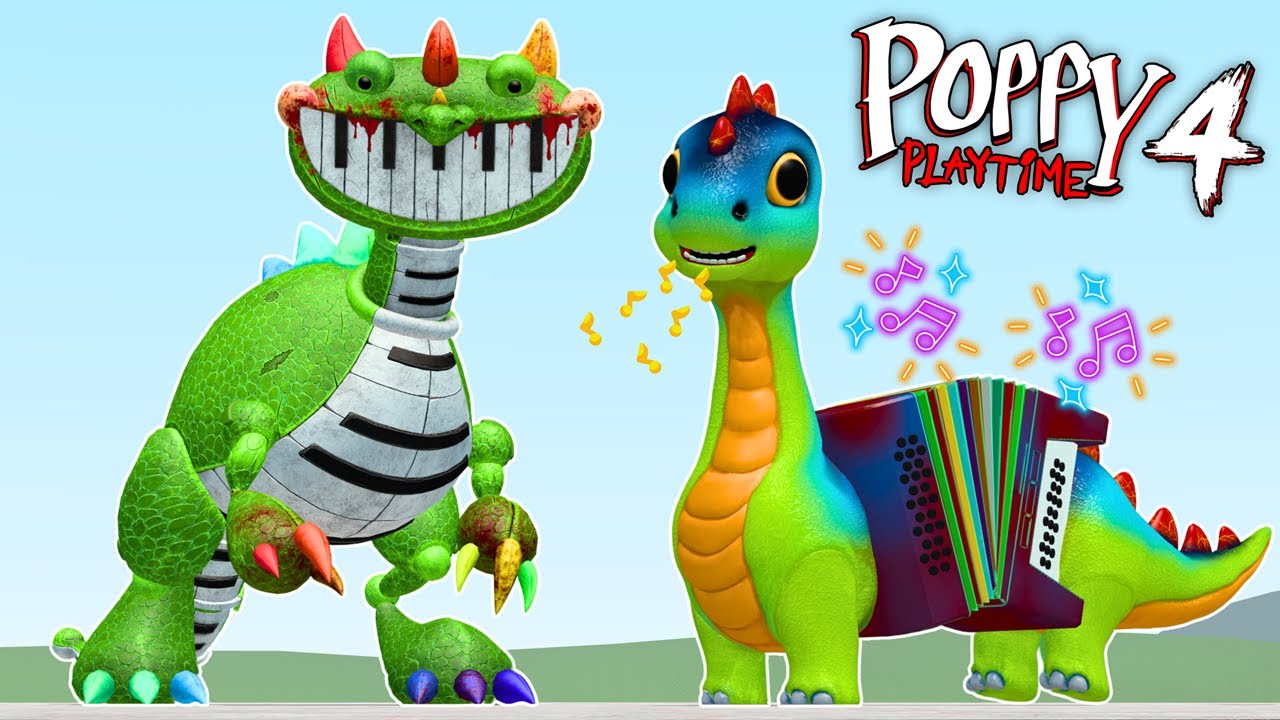 I FOUND ACCORDINO DINO TOY FROM PIANOSAURUS FAMILY POPPY PLAYTIME 4 In Garry's Mod