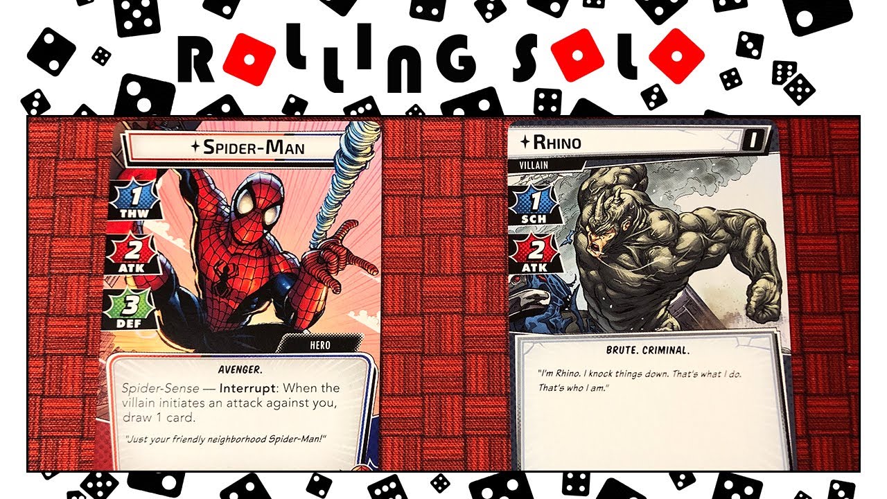 Marvel Champions: The Card Game | Solo Playthrough | How To Play | Spider-Man vs Rhino | Part #1