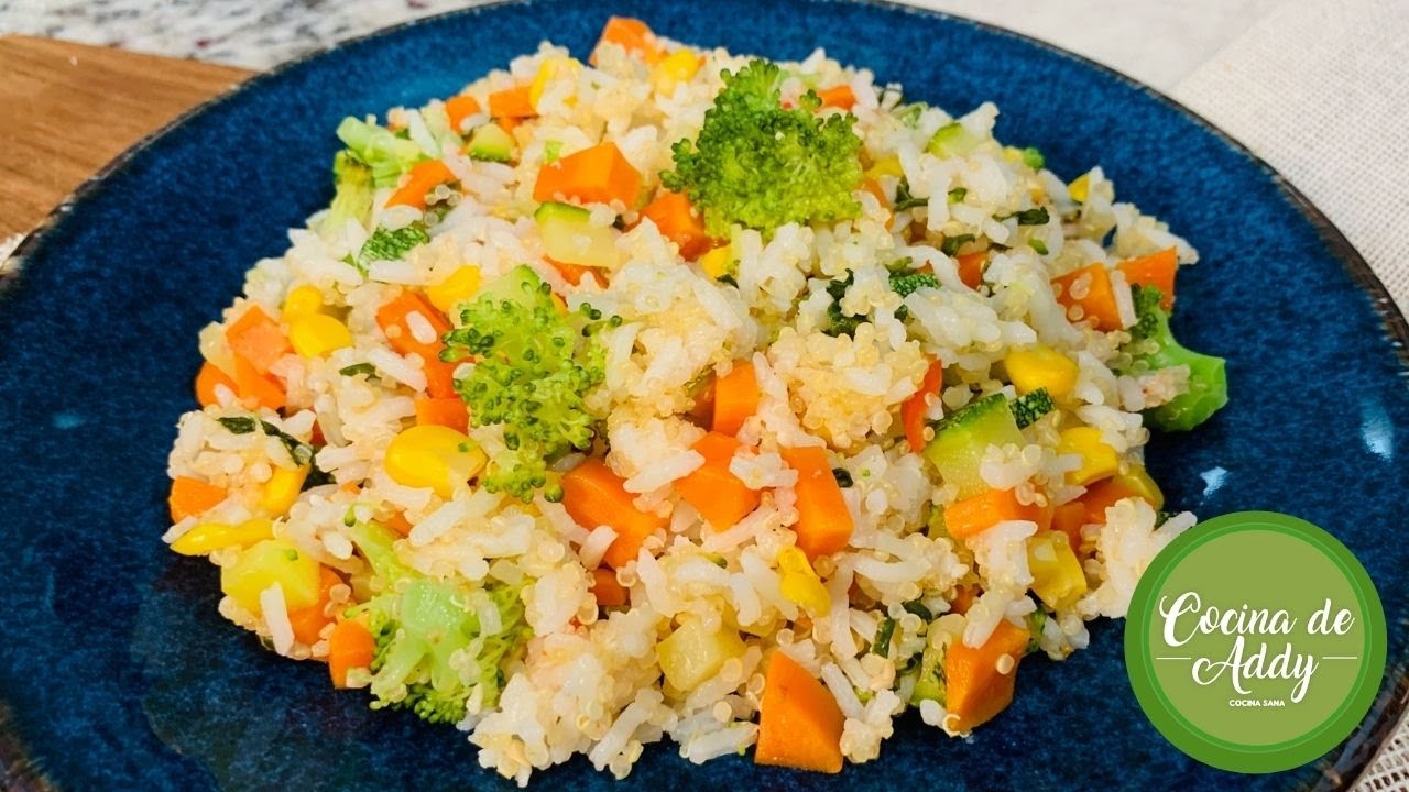 Básico Saludable CÓMO HACER ARROZ Y QUINOA Con Verduras AL VAPOR  No se pega  | Cocina de Addy
