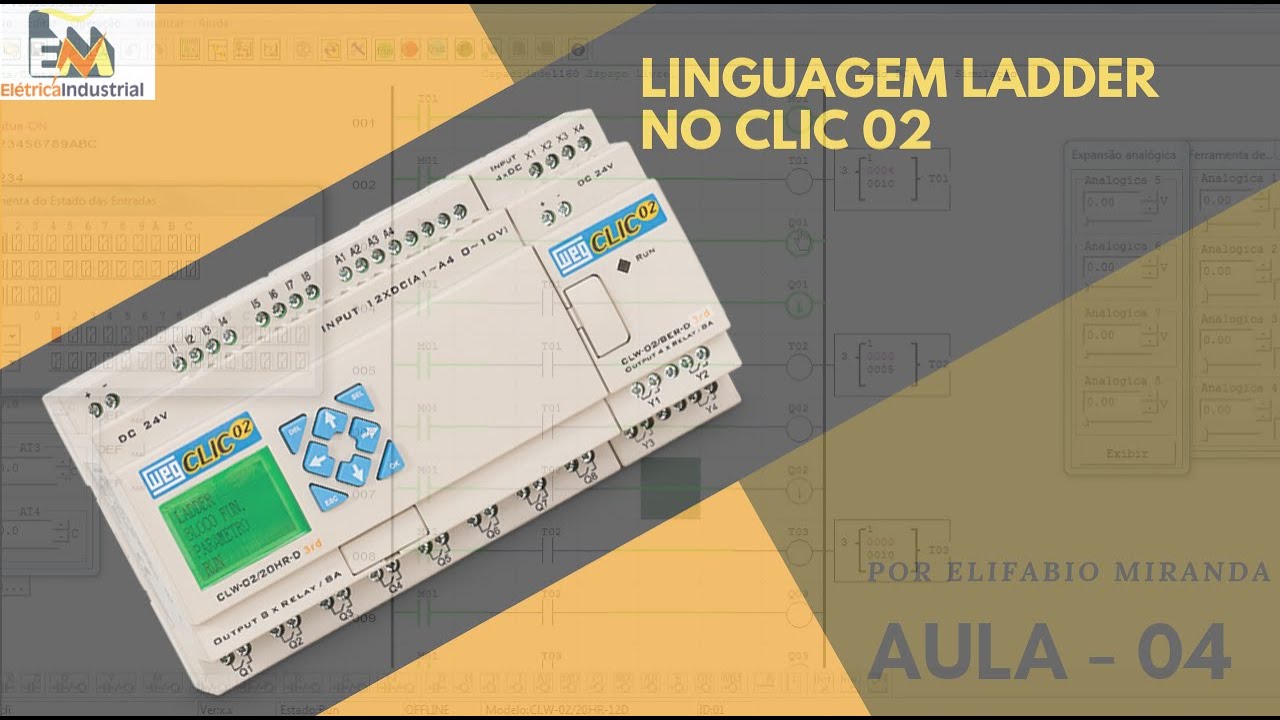 Linguagem LADDER no CLP Clic 02 da Weg. AULA - 04 (AUTOMAÇÃO DUAS BOMBAS)