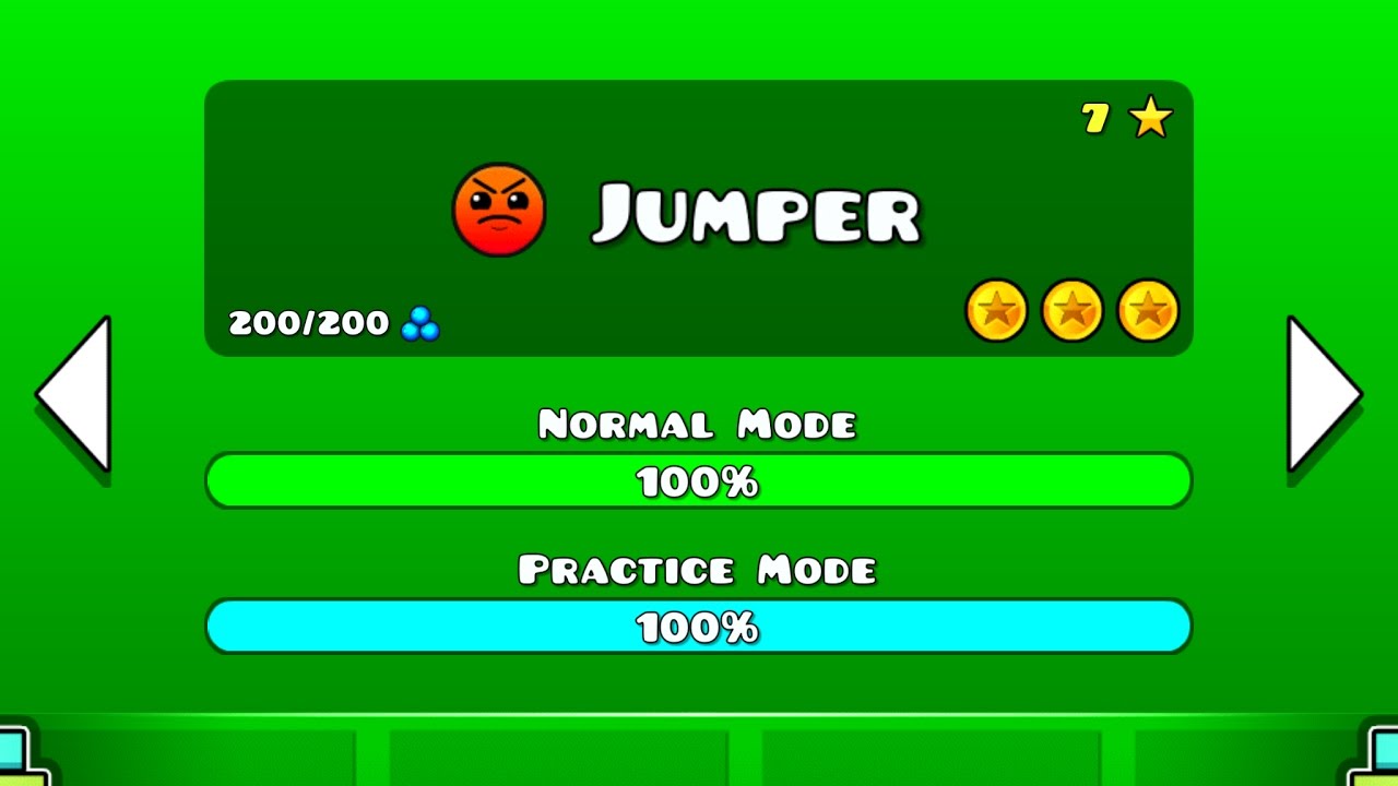 Geometry Dash Walkthrough - Level 7 (Jumper) [ALL COINS]