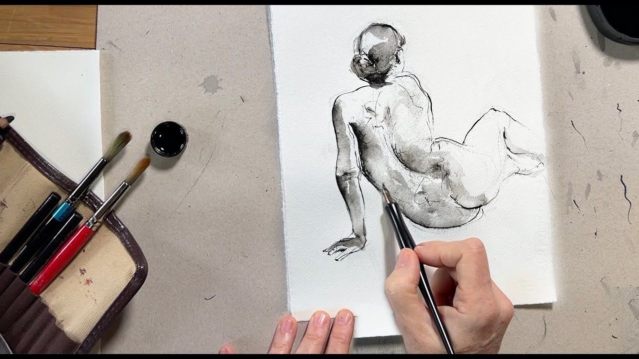 Dynamic Figure Drawing with Pen and Ink