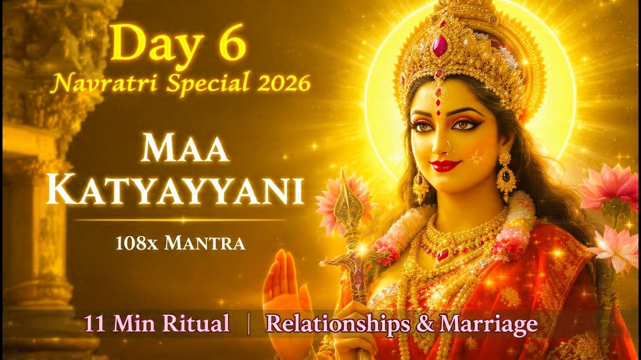 Day 6 Navratri Special 2026 🕉️| Maa Katyayani 108x Mantra | 11 Min Ritual &ndash; Relationships & Marriage