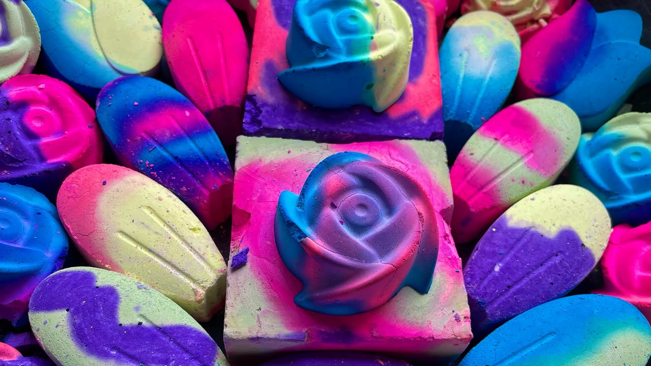 🌷ZINNIA Birthday Series - 1/10 Collab w/ @uniasmr1 🌸 Dusty & Crunchy Cornstarch crumble 🌺 ASMR
