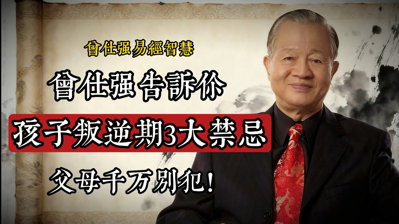 曾仕強告訴你：孩子叛逆期什麼錯誤都可以犯，唯獨有3種教育方式，千萬要規避！誰犯了誰毀掉孩子一生#曾仕強國學 #家庭教育 #孩子叛逆期 #易經智慧 #親子教育 #教育方法 #成長教育 #父母必看